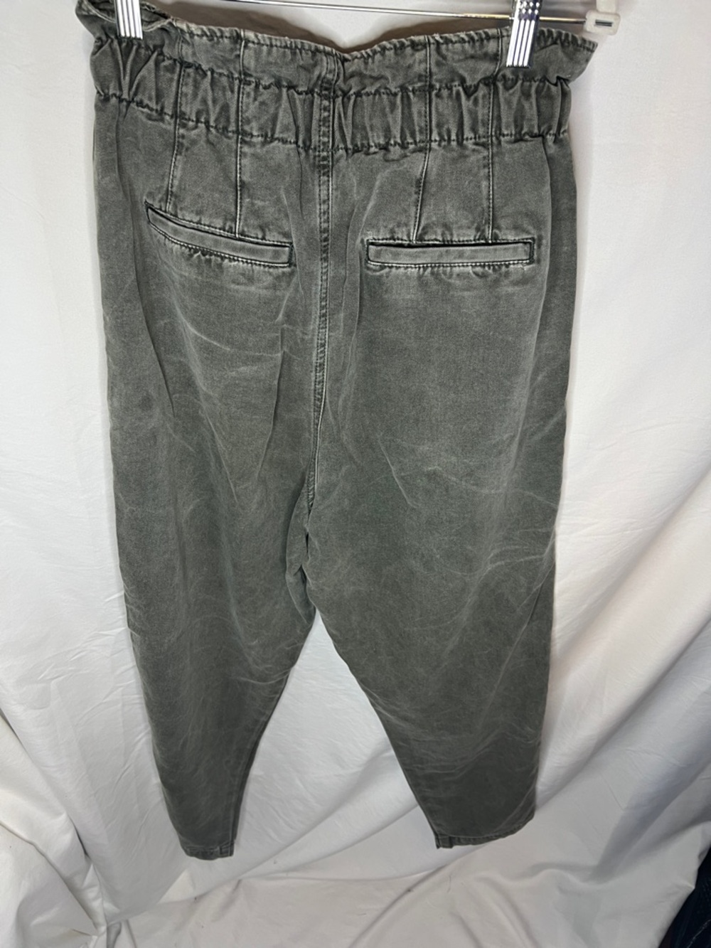 Free People Washed Olive Drawstring Joggers XS 14 inch waist 25 1/2 inseam - Picture 4 of 8